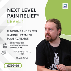 Next Level Pain Relief® Level 1 Conway, AR Nov 16-17, 2025