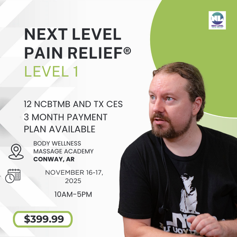 Next Level Pain Relief® Level 1 Conway, AR Nov 16-17, 2025